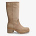 Patricia botas de piel con forro interior de pelo. taupe