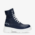 Clementine botas de piel con forro interior de piel. marino