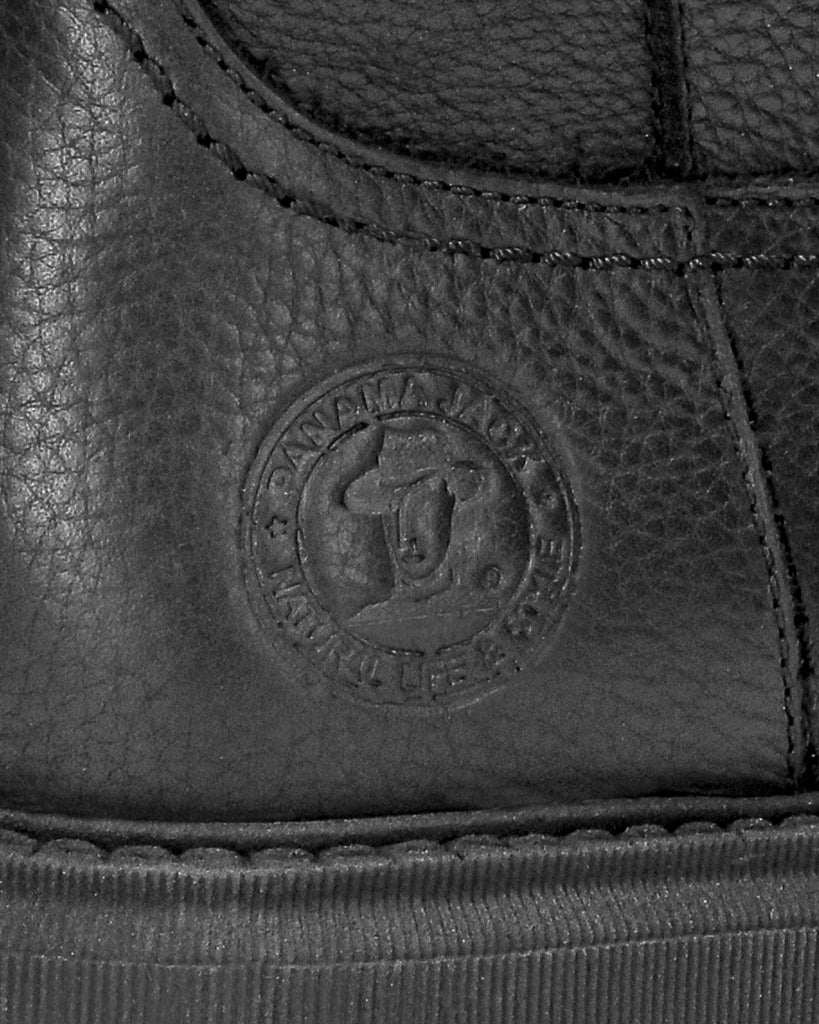 Charlotte botas de piel con forro interior de pelo. negro