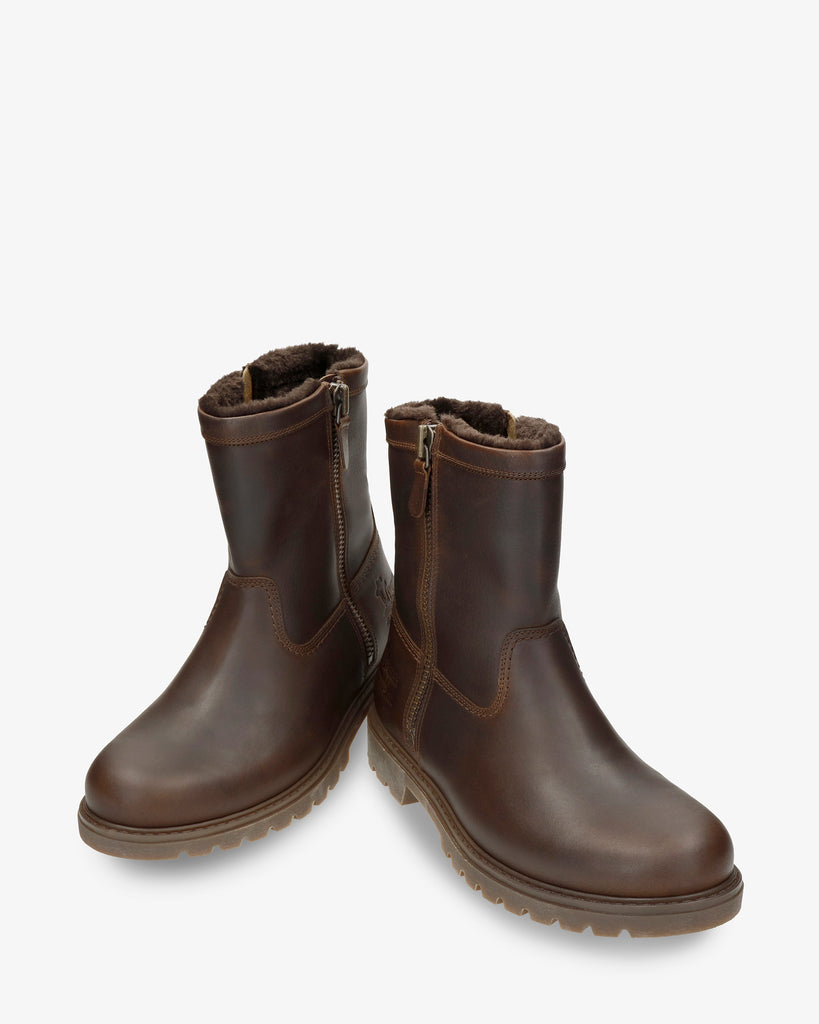 Faruk botas de piel con forro interior de pelo. vison