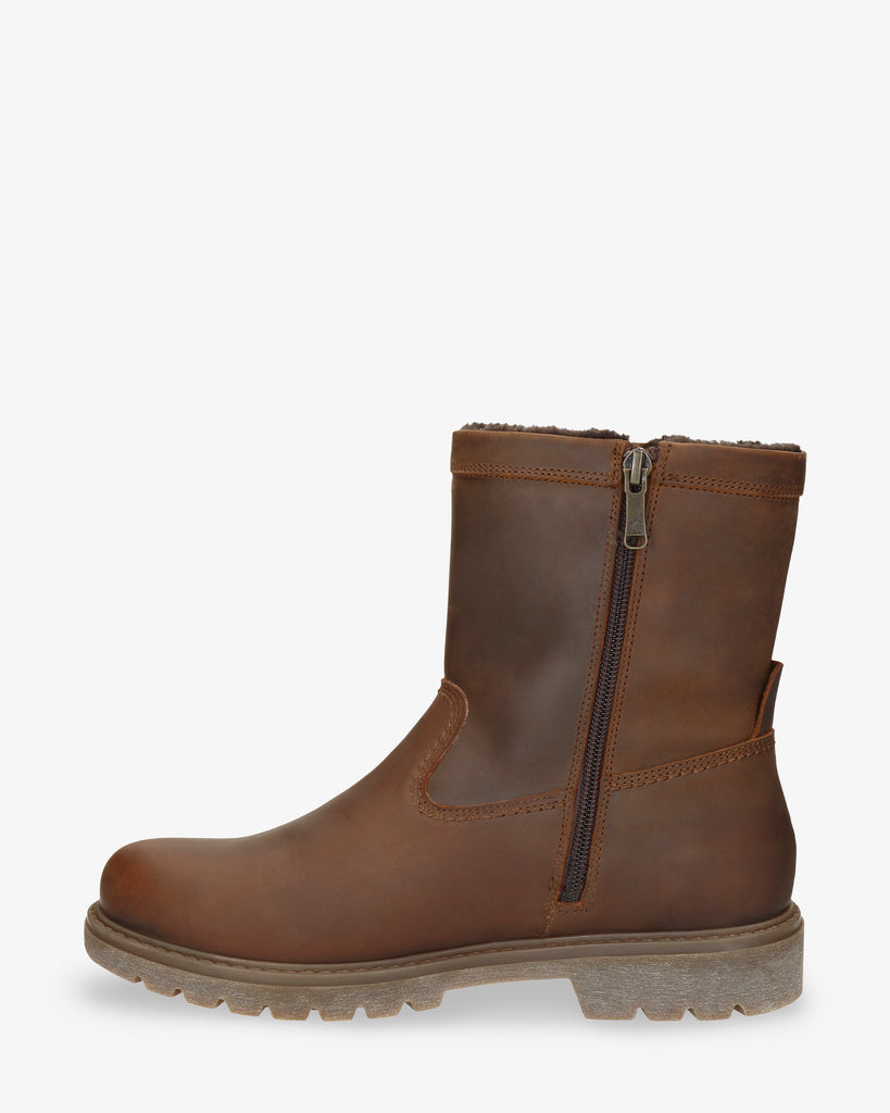 Faruk botas de piel con forro interior de pelo. cuero