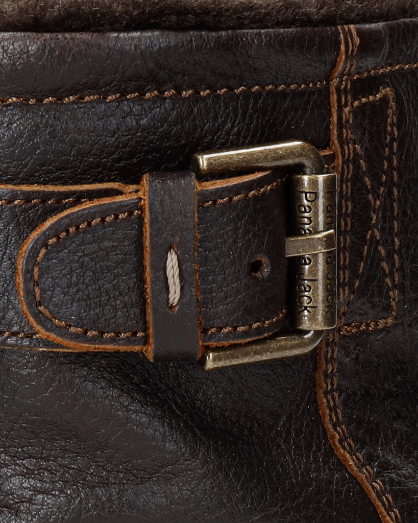 Faust botas de piel con forro interior de pelo. castaño