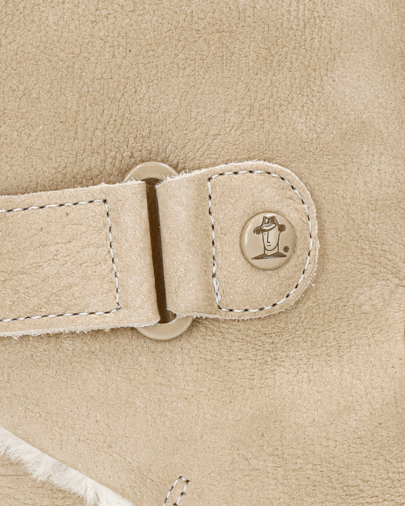 Felia Igloo Trav botas de piel con forro interior de pelo natural. crudo