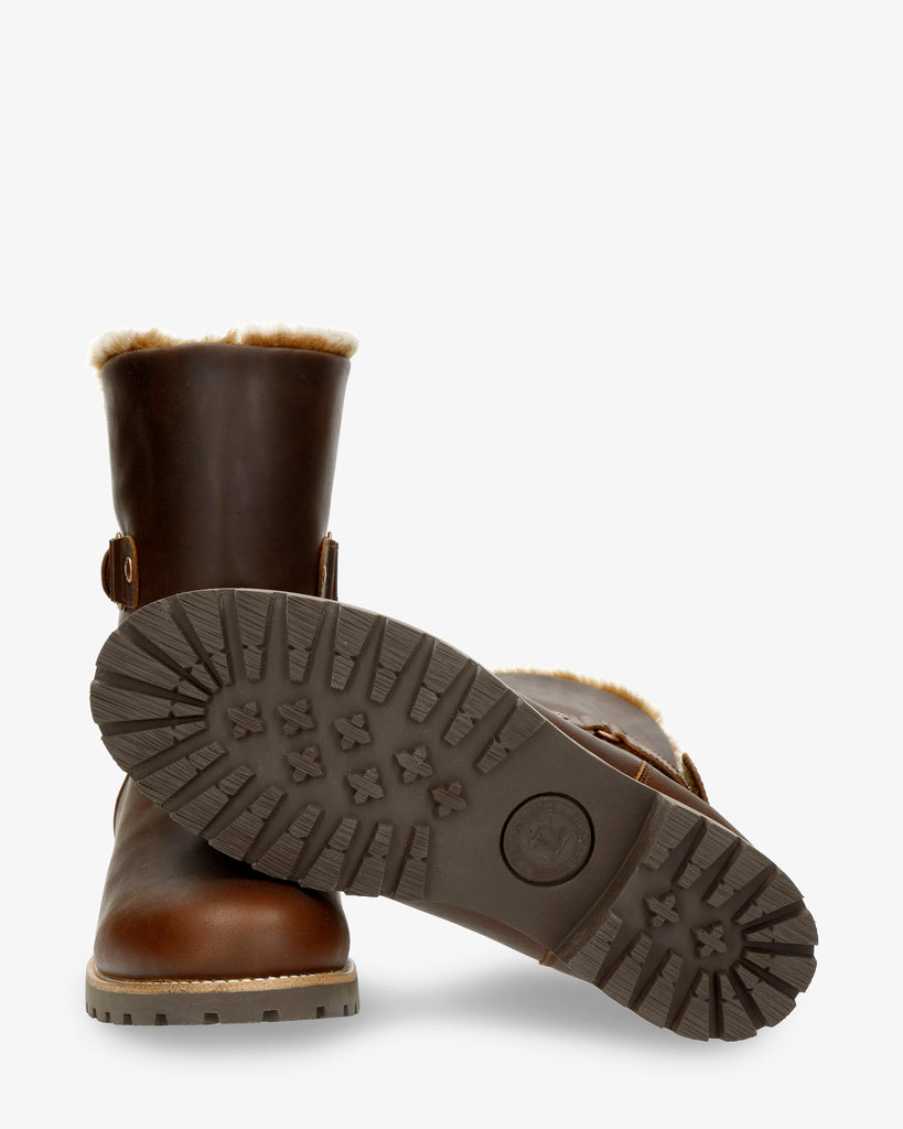 Felia Trav botas de piel con forro interior de pelo. cuero