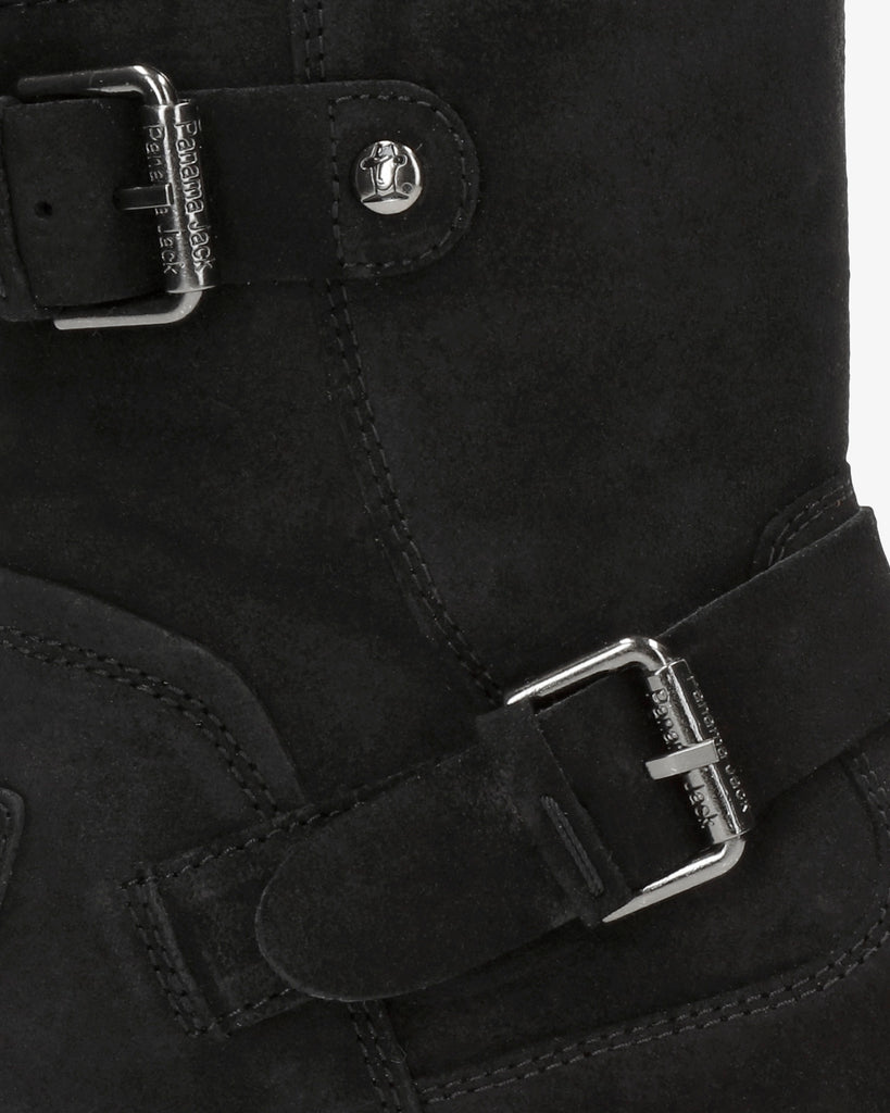 Felina botas de piel con forro interior de piel. negro