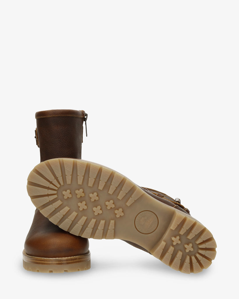 Felina Igloo botas de piel con forro interior de pelo natural. cuero