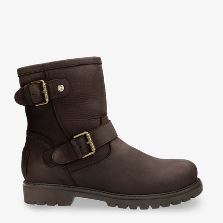 Felina Igloo botas de piel con forro interior de pelo natural. marron