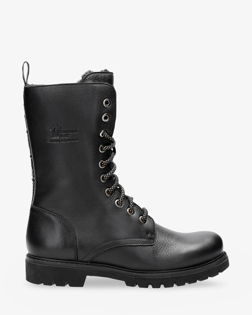 Fiorela botas de piel con forro interior de pelo. negro