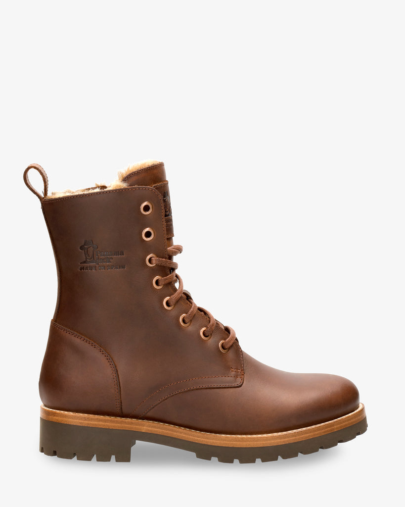 Frisia botas de piel con forro interior de pelo. cuero