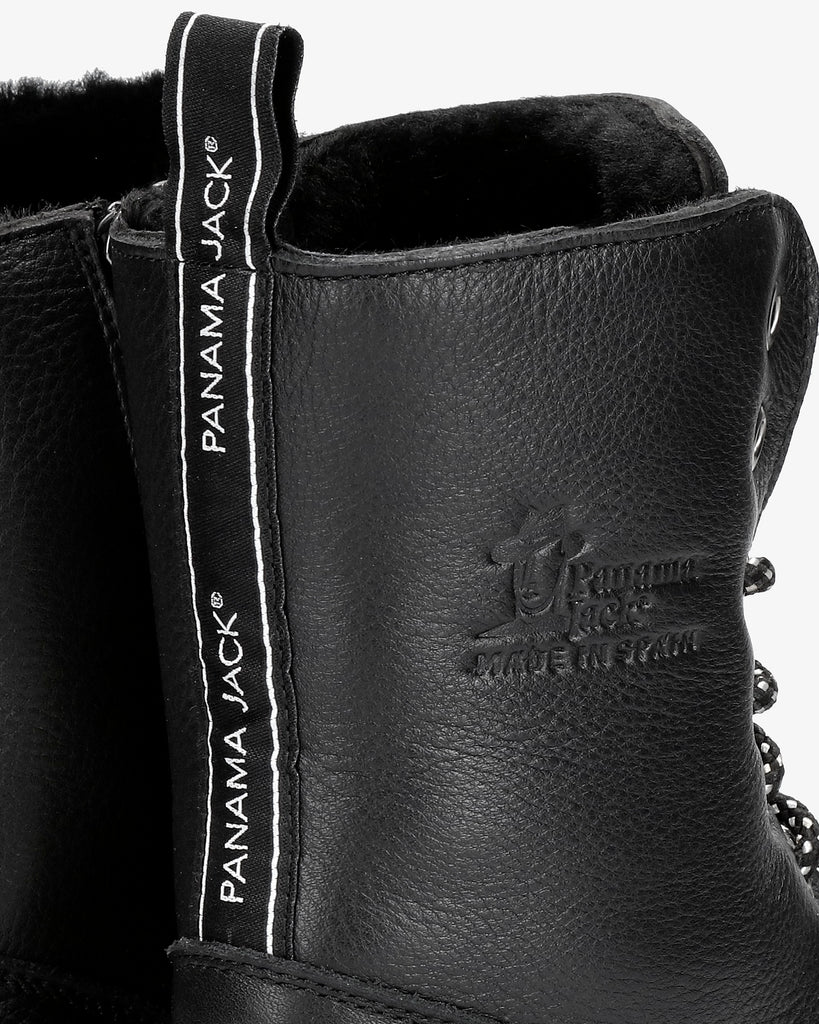 Frisia Igloo botas de piel con forro interior de pelo natural. negro