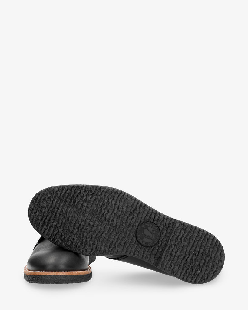 Gael botines de piel con forro interior de piel. negro