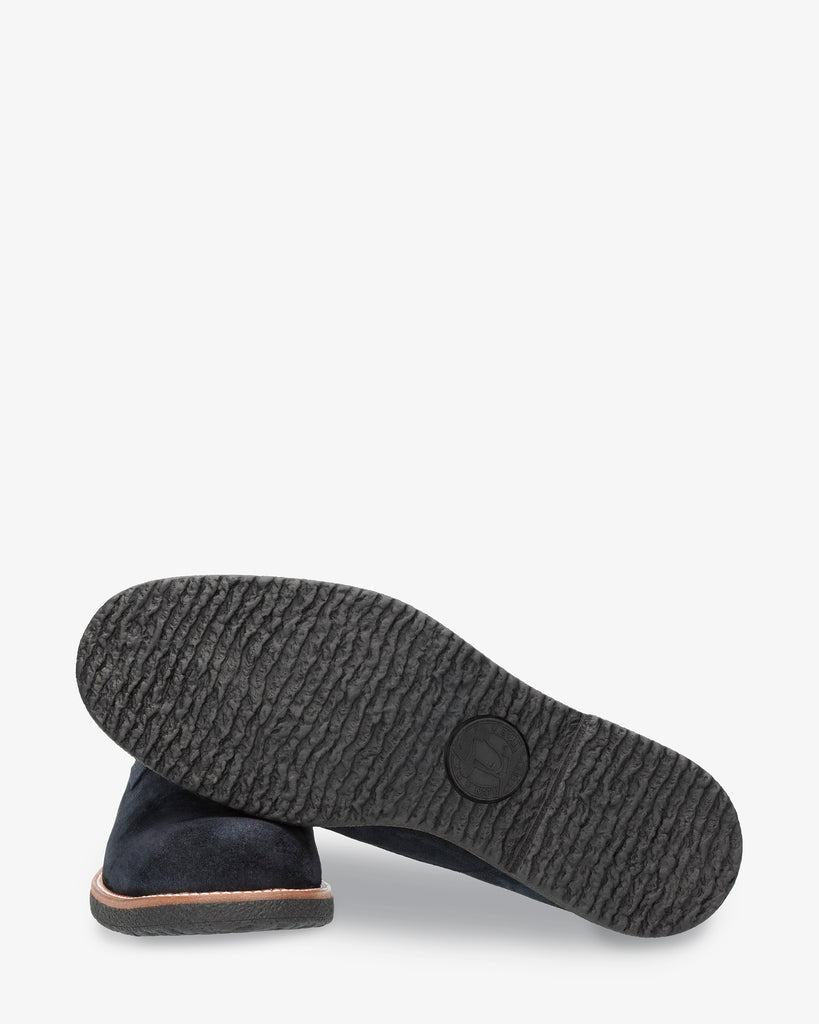 Gante zapatos de piel con forro interior de piel. marino