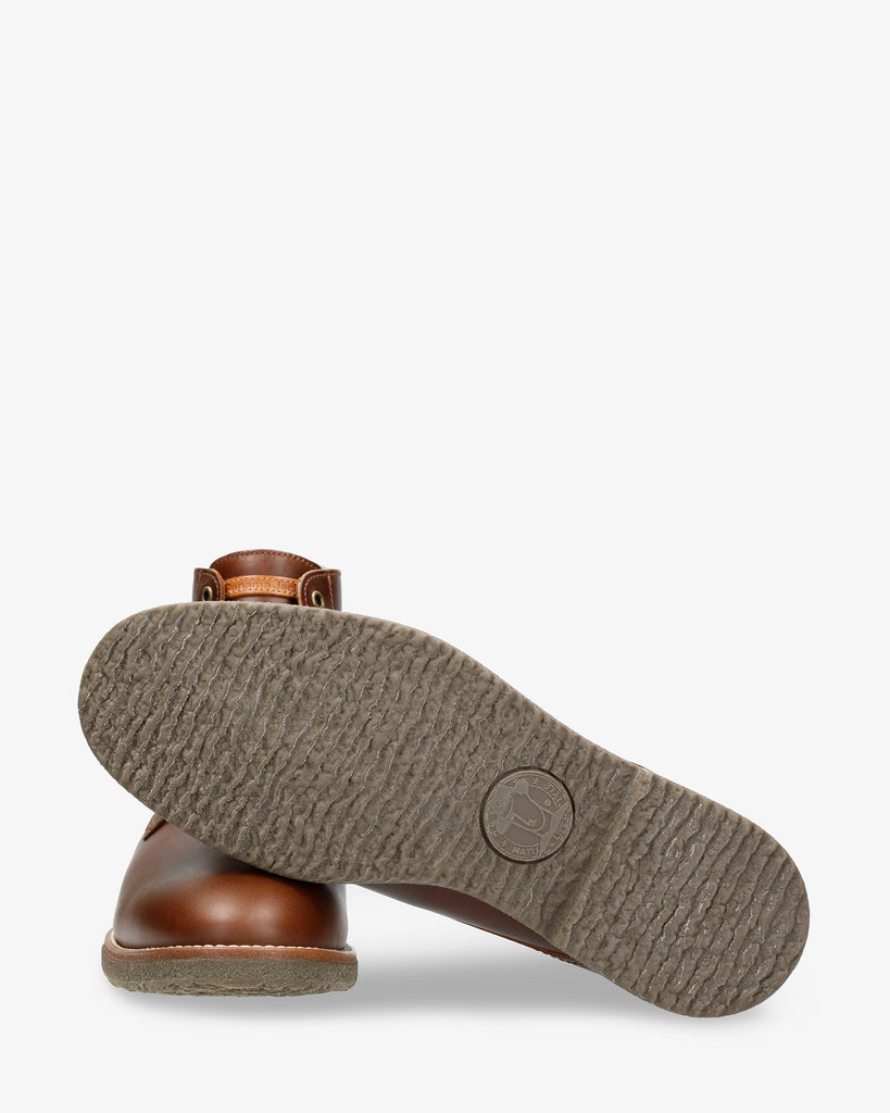 Glasgow Igloo botines de piel con forro interior de pelo natural. cuero