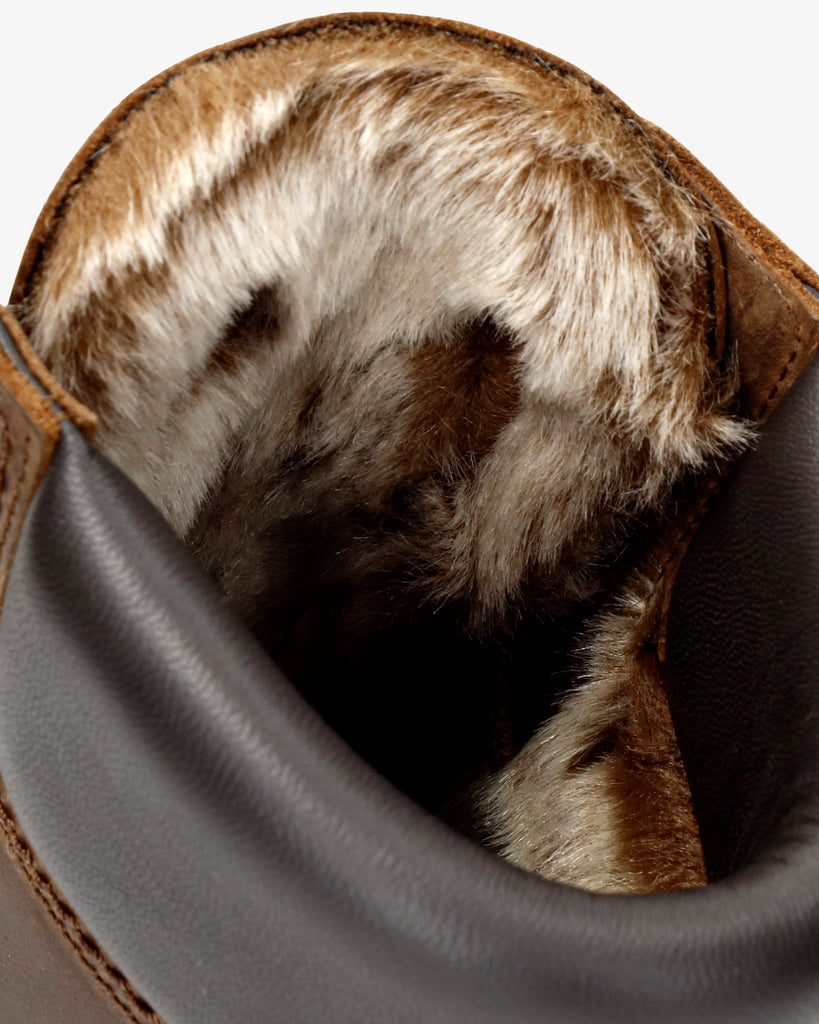 Panama 03 botas de piel con forro interior de pelo. cuero