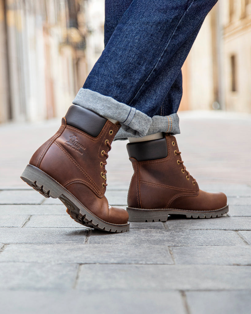 Panama 03 botas de piel con forro interior de pelo. cuero