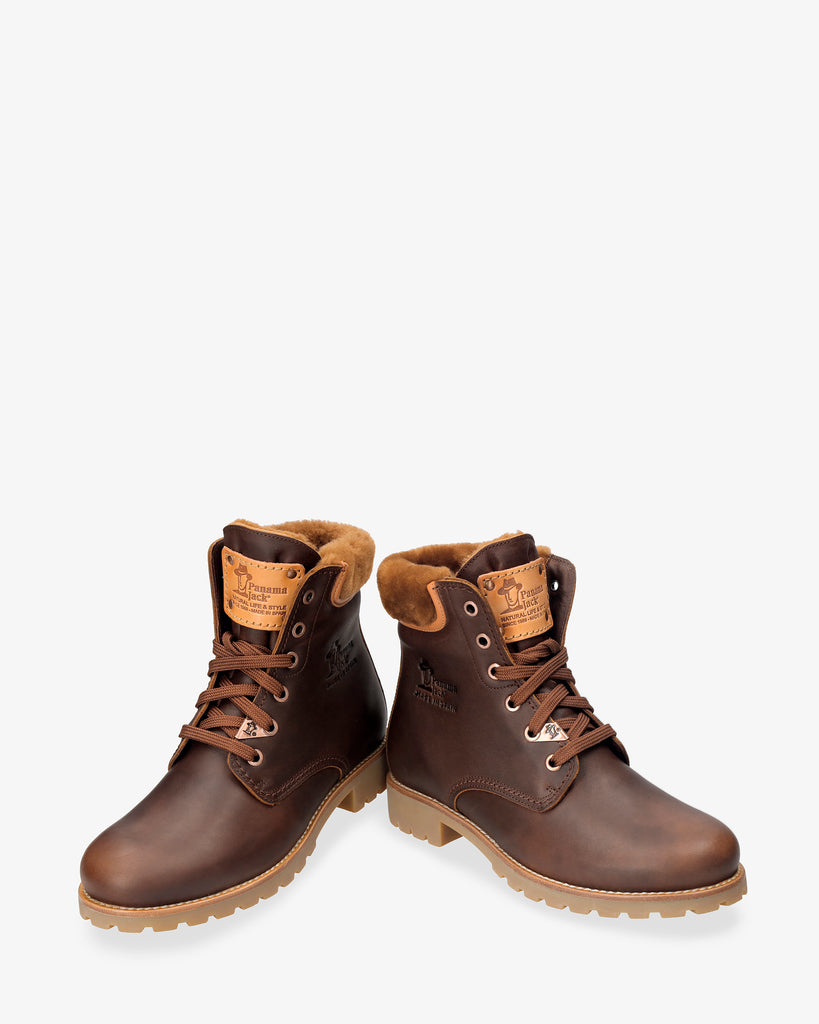 Panama 03 Igloo Trav botas de piel con forro interior de pelo natural. cuero
