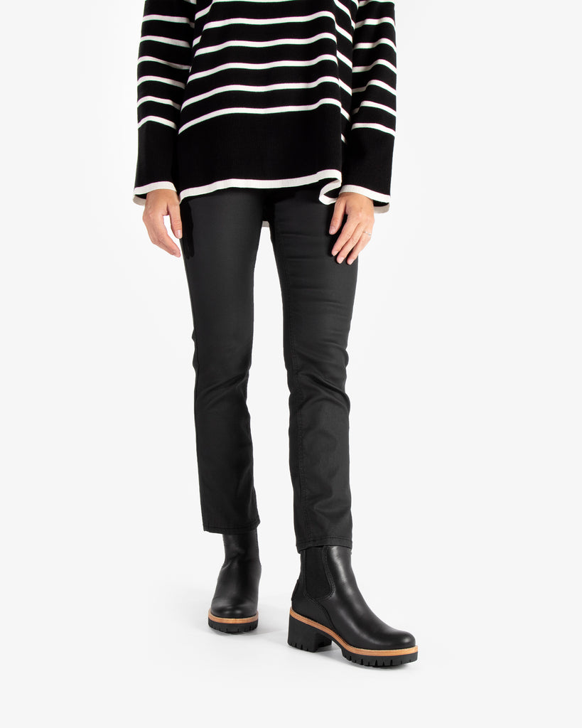 Pia Igloo Trav botines de piel con forro interior de pelo natural. negro