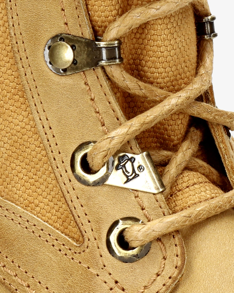 Route Boot botas de piel con forro interior de tejido. vintage