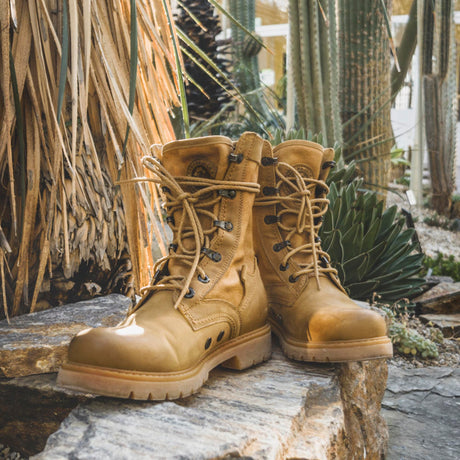 Route Boot botas de piel con forro interior de tejido. vintage