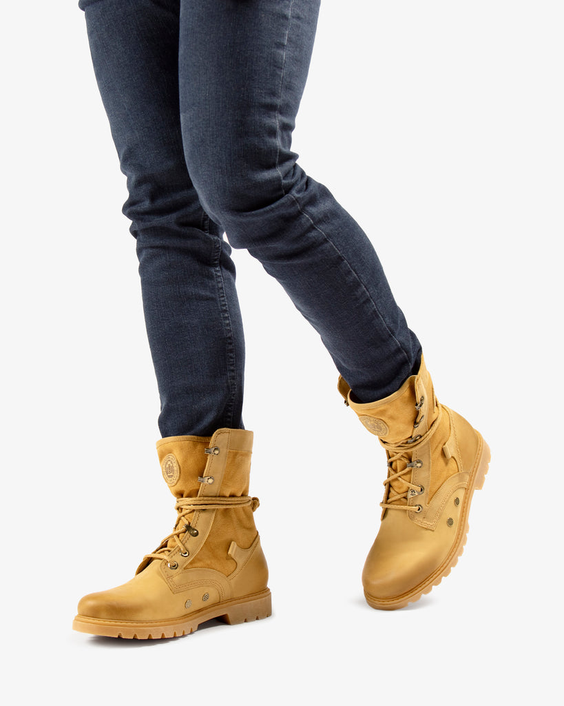 Route Boot botas de piel con forro interior de tejido. vintage