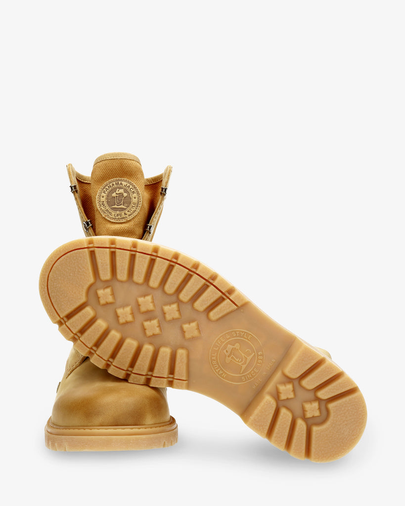 Route Boot botas de piel con forro interior de tejido. vintage