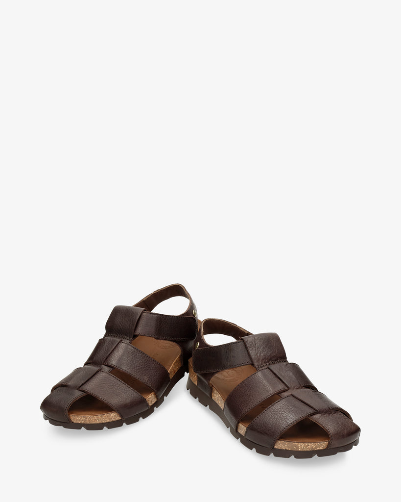 Stanley sandalias de piel con forro interior de piel. marron