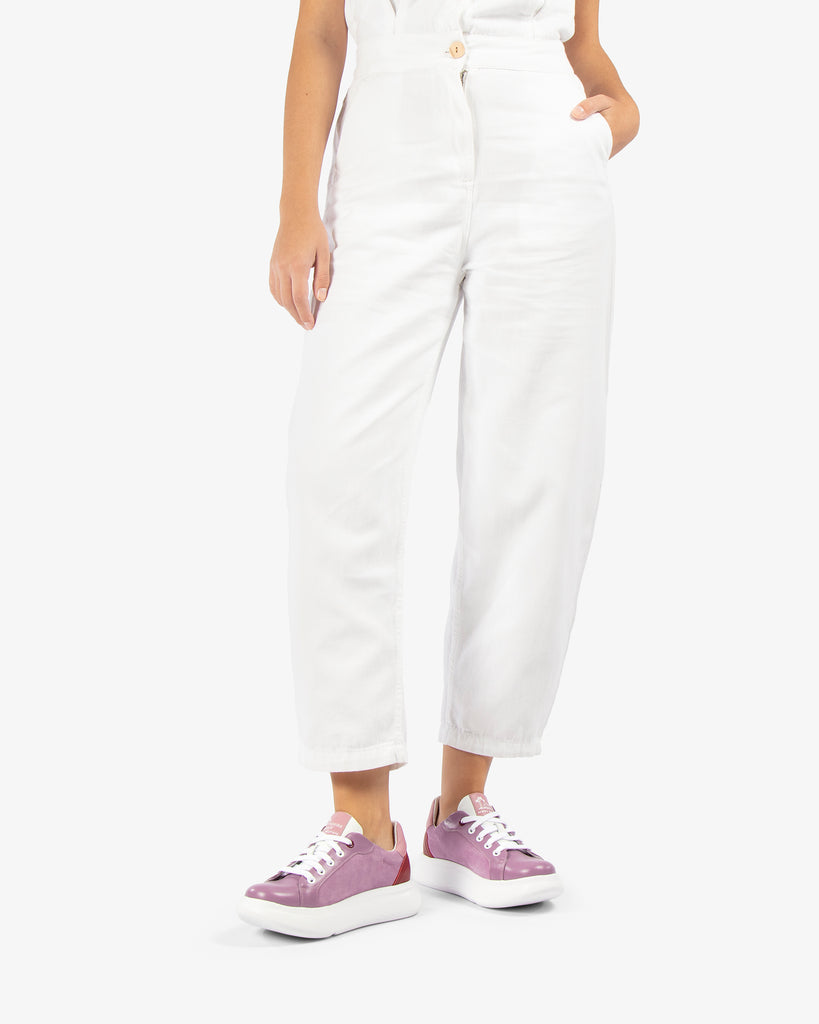 Yarely sneakers de piel con forro interior de piel. lila