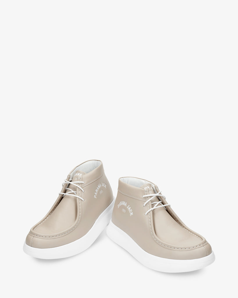 Yulen botines de piel con forro interior de piel. taupe